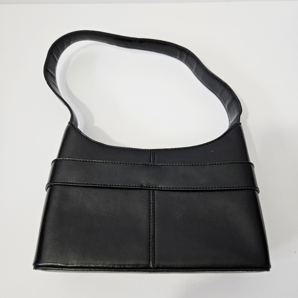 Vintage Y2K Aldo Baby Bag Black Faux Leather Micro 90s EUC - Picture 3 of 5